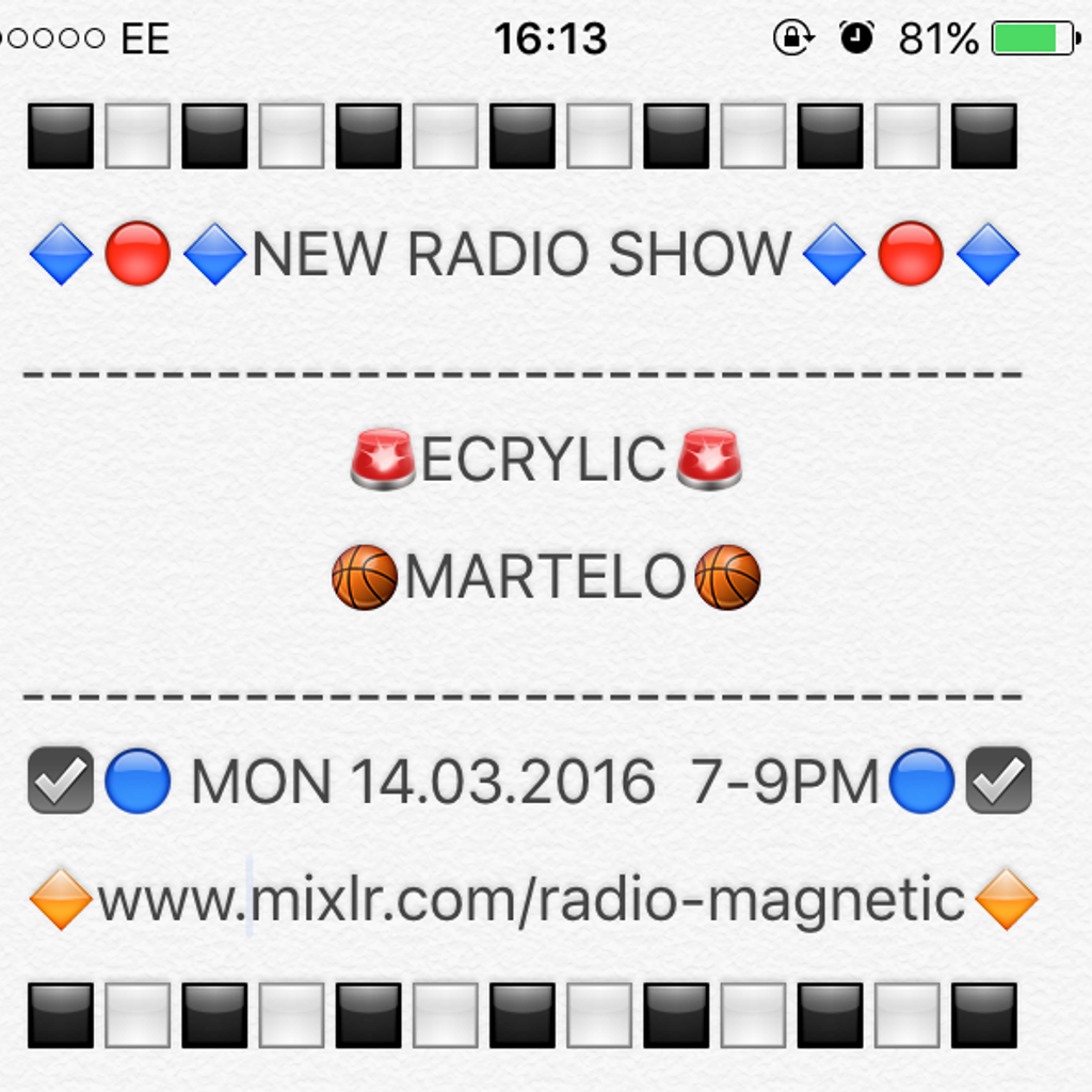 Ecrylic Episode 1 w/ Martelo 15/3/16